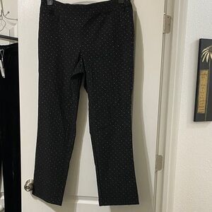 Kim Rogers Black Pants with White Dots